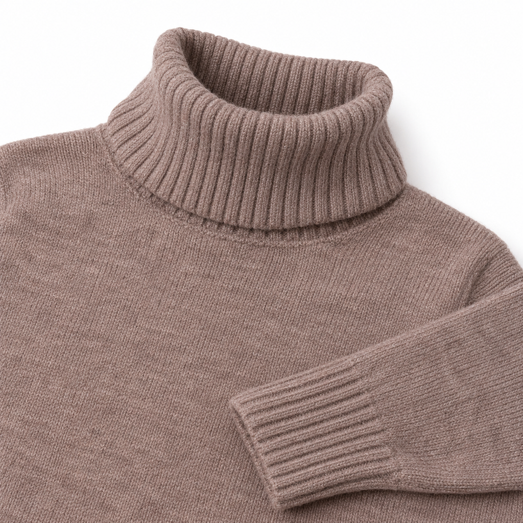 Claire Turtleneck Sweater Dress fabric detail